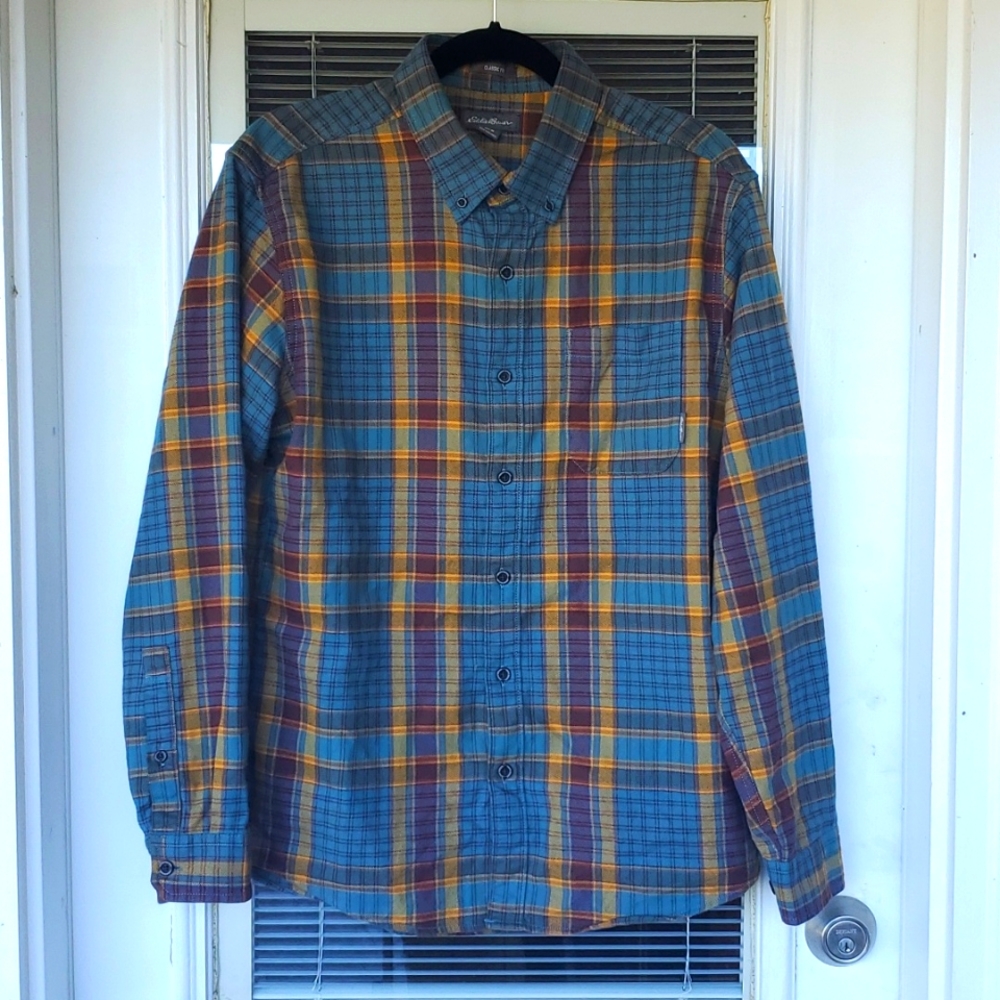 Eddie Bauer Flannel, Medium, "Stream" Color